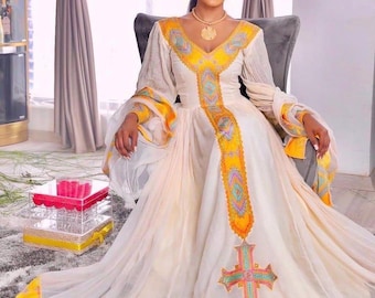 Handmade Habesha Dress: Ethiopian Wedding & Graduation Attire - Etsy