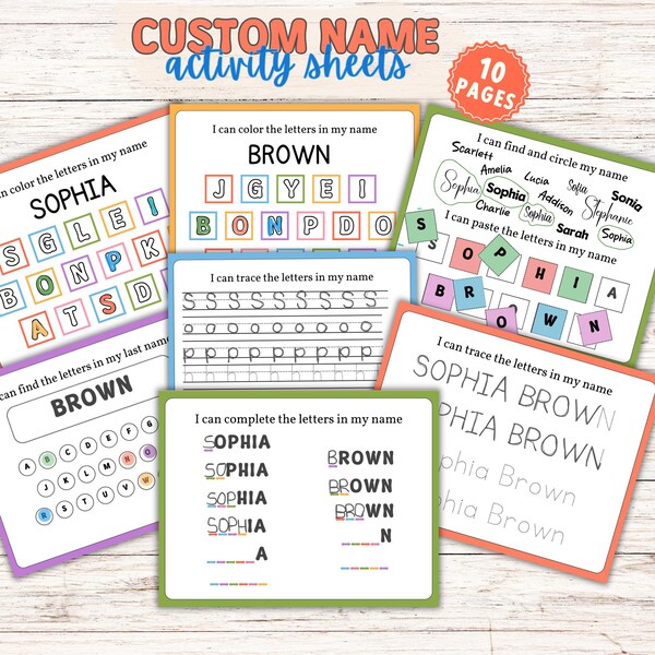 Personalized Name Tracing Workbook Name Tracing Worksheets Preschool