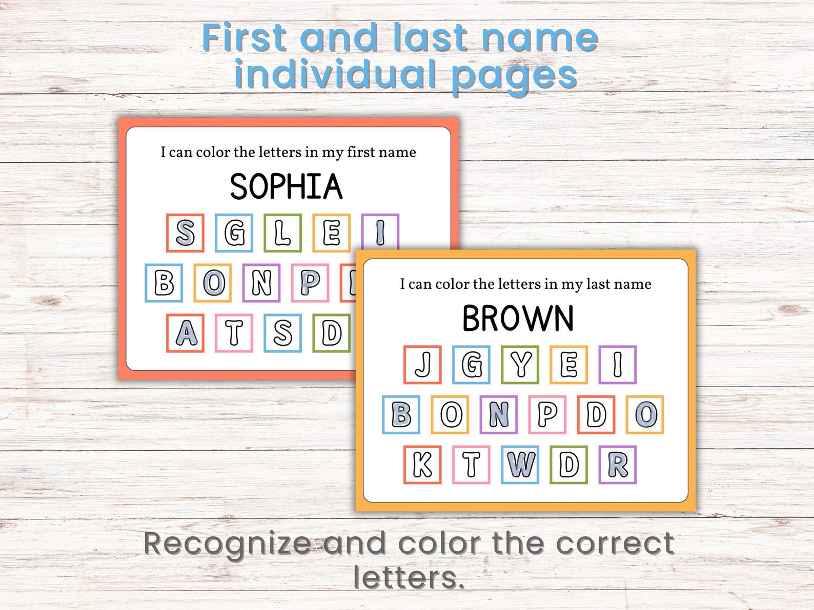 Custom Name Tracing Worksheets Pack, Personalized Preschool Name ...