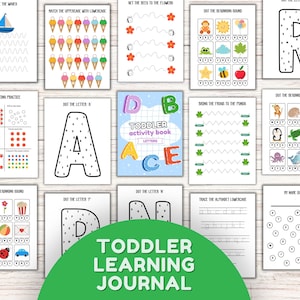 Toddler Learning Binder, Letter Recognition and Tracing Printable Toddler Worksheets, Dot marker activities, Alphabet Learning, ABC Workbook
