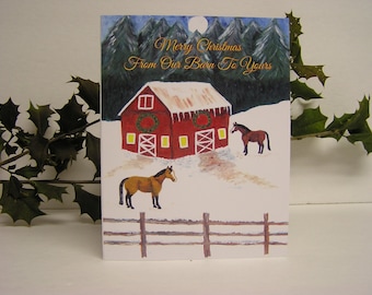 Merry Christmas..." From Our Barn To Yours" For All Horse and Equine Lovers To Connect - Verse Inside