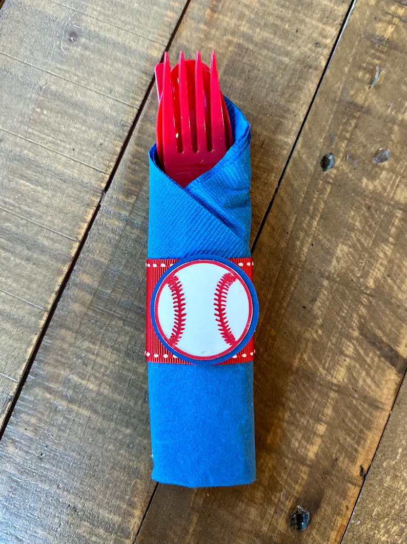 Baseball Utensils and Napkin Set Baseball Birthday Baseball Party Decor ...