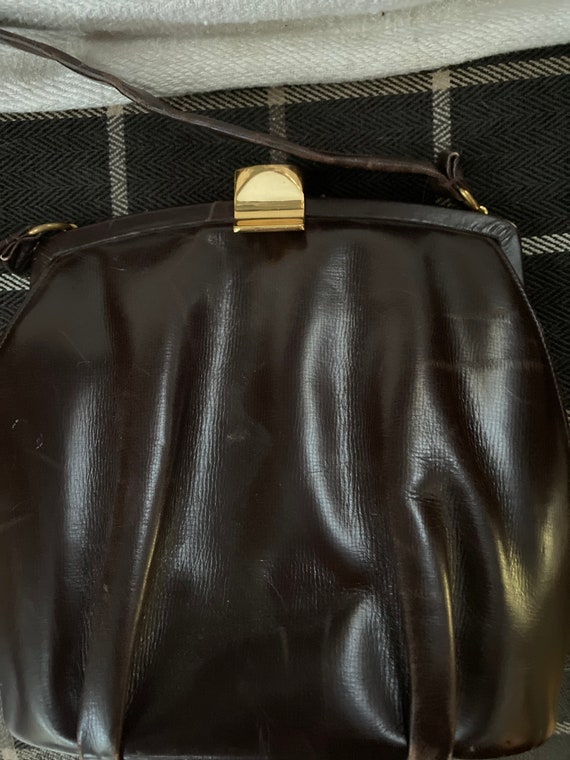 Vintage Saks Fifth Ave leather handbag purse - image 5