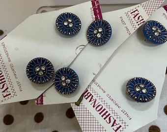 50’s cobalt blue /rhinestone buttons