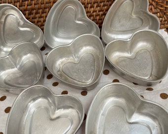 Aluminum Heart molds - set of 8