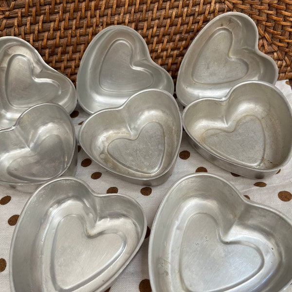 Aluminum Heart molds - set of 8