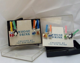 vintage drink/ glass clips