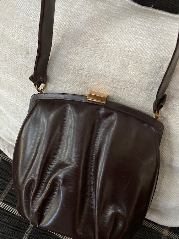 Vintage Saks Fifth Ave leather handbag purse - image 1