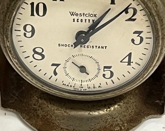 vintage Westclox Scotty magnetic 2 dial watch clock