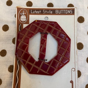 Cherry red Bakelite belt buckle