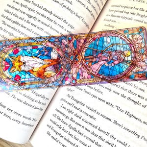 Translucent Once Upon a Broken Heart Stained Glass Bookmark | Clear Bookmark | Archer & Fox | Jacks and Evangeline | Cute romantasy gift