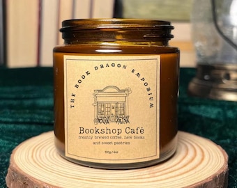 Bookshop Cafe Candle: Kaffee & Bücher Duftkerze aus Sojawachs