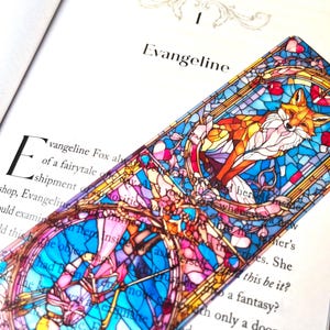 Translucent Once Upon a Broken Heart Stained Glass Bookmark | Clear Bookmark | Archer & Fox | Jacks and Evangeline | Bookish romantasy gift