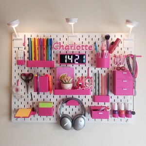 Skadis Accessories Set Pink Bedroom Organiser Storage - Etsy UK