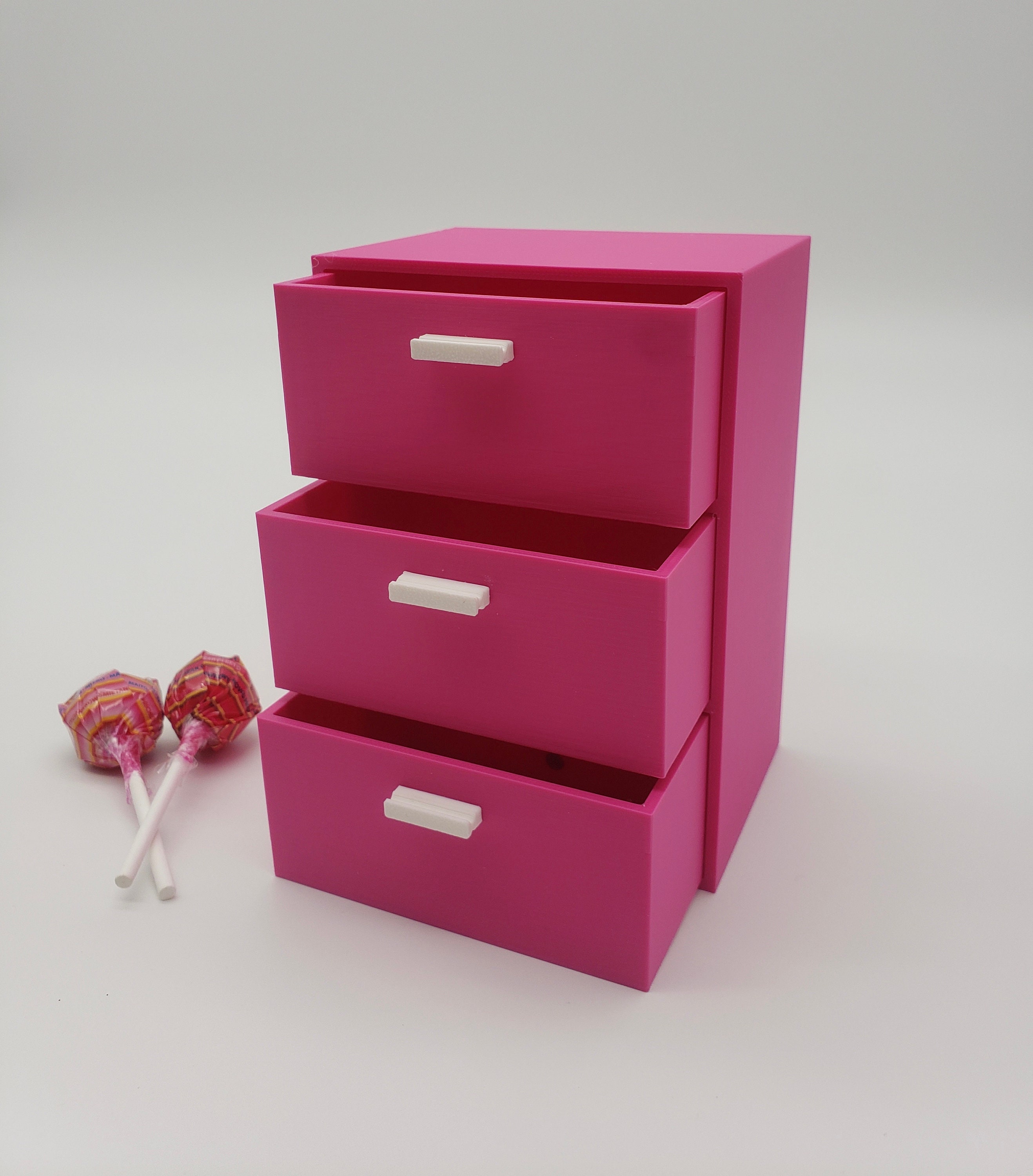 IKEA Skadis Storage Drawer Chest for Organising Pink Bedroom Storage