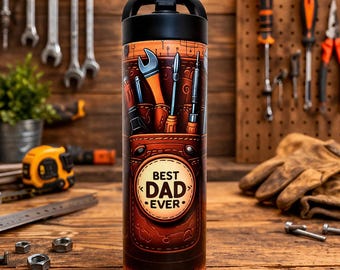Dad tool themed 20oz travel drinks bottle