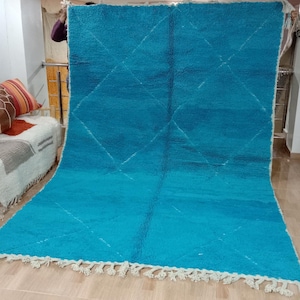 Custom Moroccan Berber Rug: Handwoven Wool Beni Ourain Rug Style