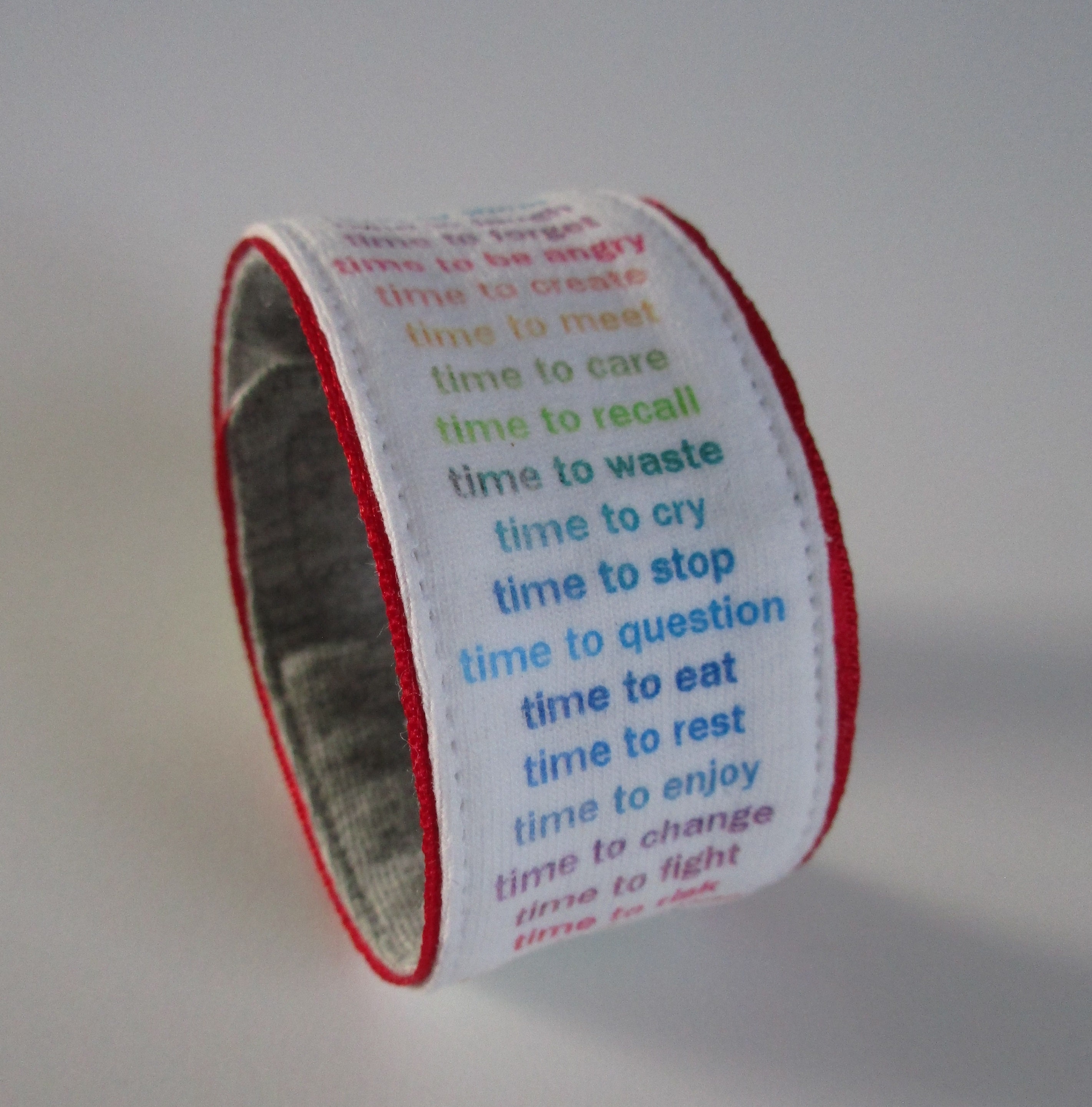 Timeband TIMEBAND Wristband Bright Rainbow on White Cuff Bracelet - Etsy