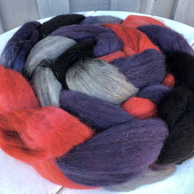 Sparkle Handpainted Roving, Top, Merino Wool, Stellina, Glamour Girls afbeelding 5