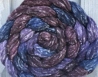 South American Wool, Viscose, Tweed Top, Roving, "Saturn Return"