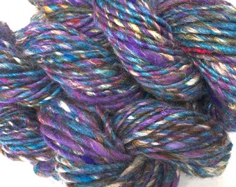 Handspun Yarn, Wool and Sari Silk