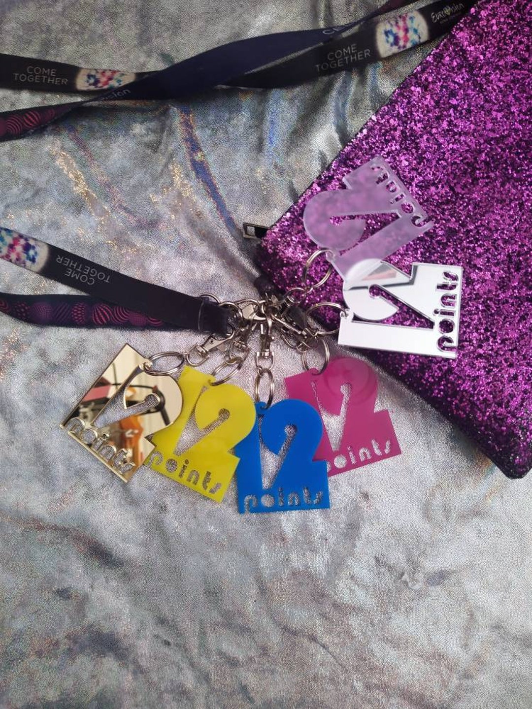 Douze Points Eurovision Bag Charm Giant Keyring Etsy