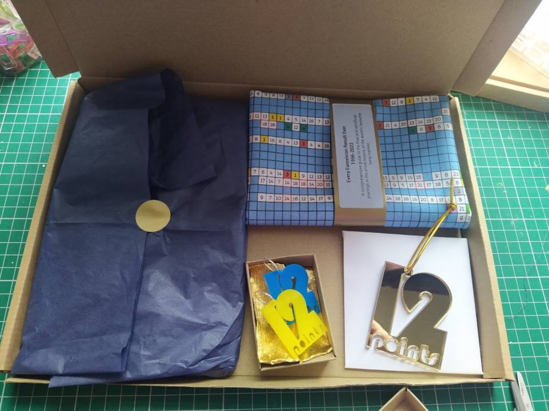 Deluxe Eurovision Letterbox Gift Notebook Tea Towel Etsy