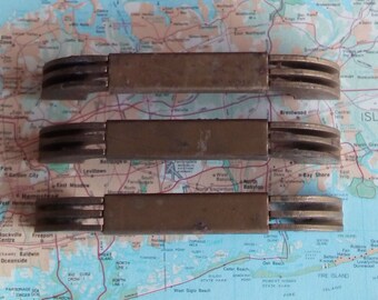 SALE! 3 curvy vintage Deco metal handles