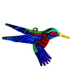 Punched Tin Bird Ornament, HUMMINGBIRD Colibrí  | Mexican Folk Art | Mexico