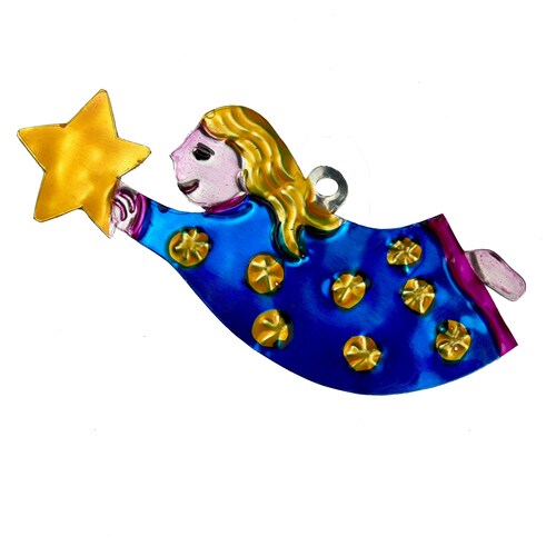 Angel Ornament Handpunched Tin Mexican Folk Art Mexico Etsy