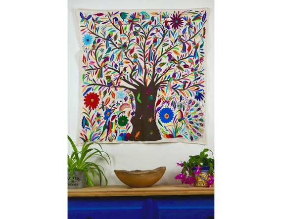 Otomi embroidery wall hanging best sale