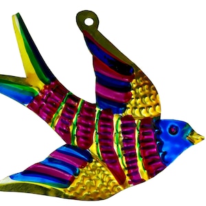 Punched Tin Bird Ornament, SWALLOW  | Mexican Folk Art | Mexico