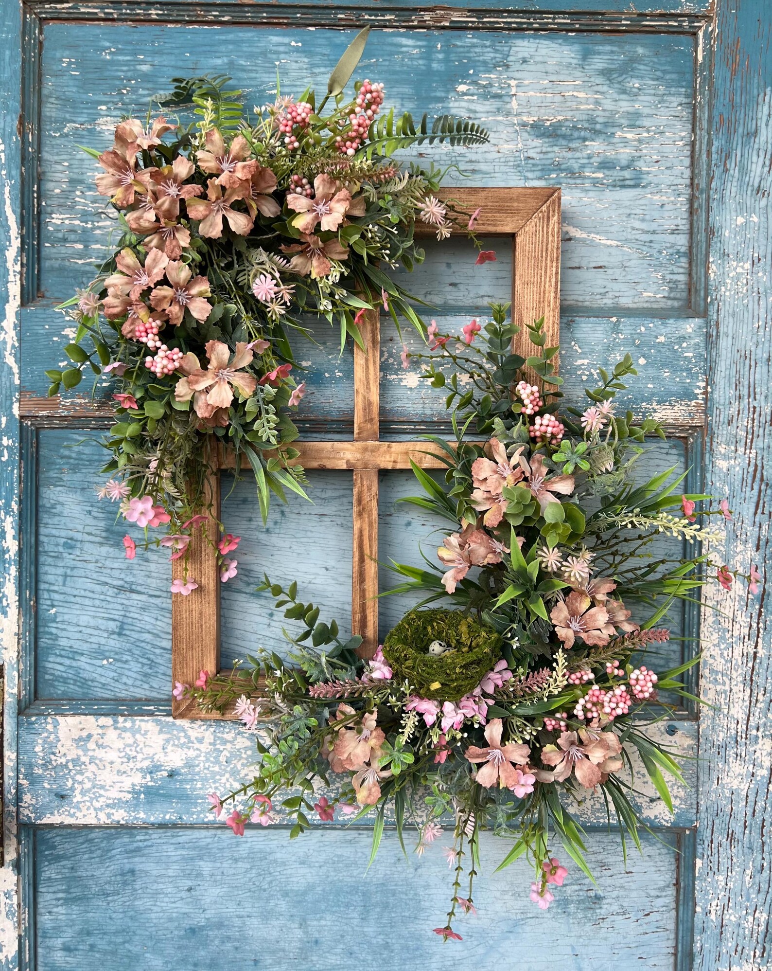 Custom Spring Floral Window Frame, 29x23 Spring Floral Window Frame ...