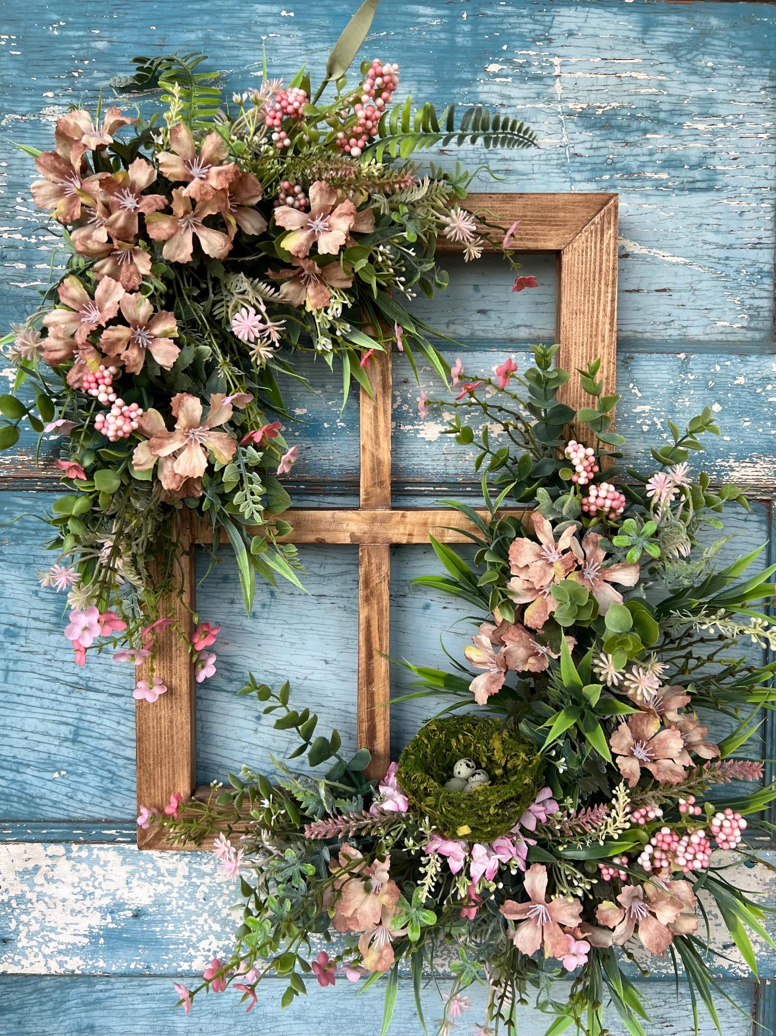 Custom Spring Floral Window Frame, 29x23 Spring Floral Window Frame ...