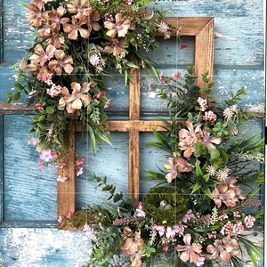 Custom Spring Floral Window Frame, 29x23 Spring Floral Window Frame ...