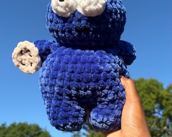 Peluche di Cookie Monster: Amigurumi all'uncinetto, peluche di Sesame Street fatto a mano