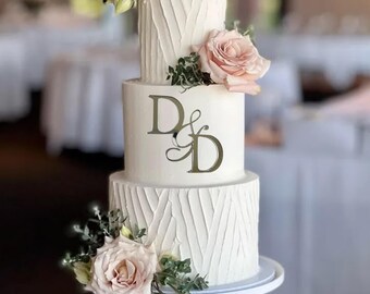 Custom Acrylic Initial Cake Topper | Mr & Mrs Wedding Decor
