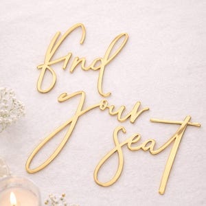 Find Your Seat Acrylic Wedding Sign | DIY Table Plan