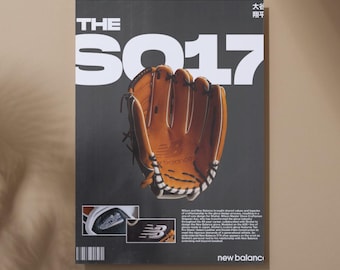 大谷翔平ポスター、野球ミニマルポスター、大谷翔平プリント