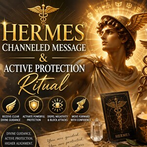 Hermes Channeled Message & Active Protection Ritual, Divine Guidance , Spiritual Business Success, Psychic Reading, God of Luck Intervention
