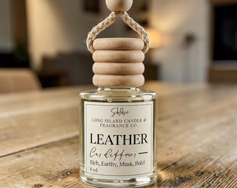 Leather Car Diffuser - 8ml | Rich, Earthy, Musk & Bold Scent | Long-Lasting Car Fragrance