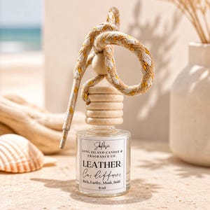 Leather Car Diffuser - 8ml | Rich, Earthy, Musk & Bold Scent | Long-Lasting Car Fragrance image 2