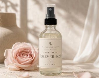 Forever Rose Linen Spray | Luxury Floral Pillow Mist, Room Freshener (4 oz)
