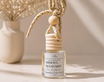 Mimosa Mandarin Car Diffuser | Sparkling Citrus Wood Cap Air Freshener