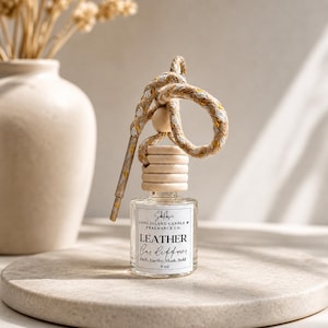 Leather Car Diffuser - 8ml | Rich, Earthy, Musk & Bold Scent | Long-Lasting Car Fragrance