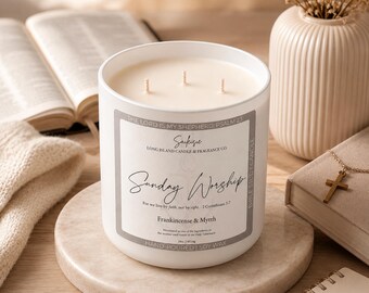 Frankincense & Myrrh Soy Candle | Sunday Worship, 16 oz