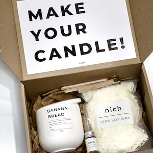 Candle Making Kit, Handmade concrete container, Soy Wax Candle DIY Kit, Make Your Own Scented Candle, Christmas Gift, Gifts for Her or Him
