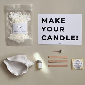 Soy Candle Making Kit, Aesthetic Concrete  Container, Beginners Soy Wax Candle DIY Kit , Make Your Own Scented Candle, Gifts for Her