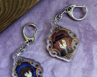 Bungo Stray Dogs Chibi Keychains Dazai & Chuuya Soukoku