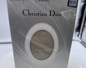 Vintage Diorissimo Pantyhose: 80s Ash Cristal Grey, Size 4